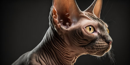 Portrait of a Sphynx cat. Close-up.Portrait of a Sphynx cat. Close-up.の素材