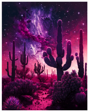 Cactuses in the desert.の素材