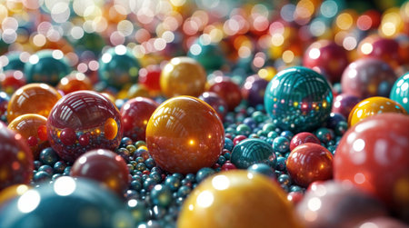 Colorful christmas balls background,の素材