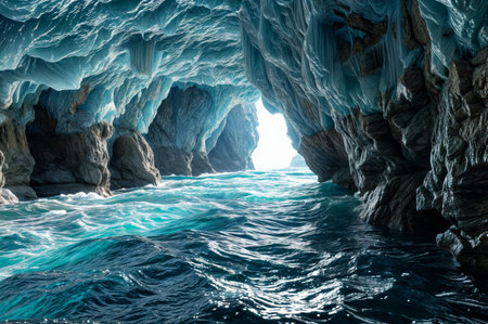 Blue caves at the island of Zakynthos, Greece.の素材