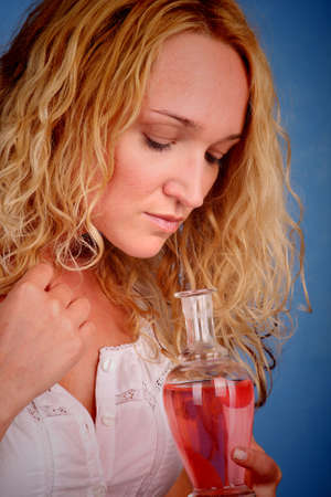 girl with perfumeの写真素材