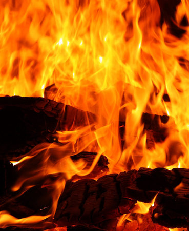 flames and fire