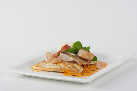 Seafood plate - Fish and shrimps