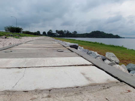 Singapore Kranji Reservoir landscapeの写真素材