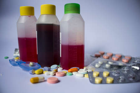 Cough medicineの写真素材