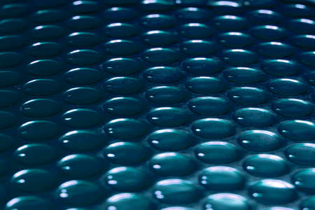 Teal Blue metallic surfaceの写真素材
