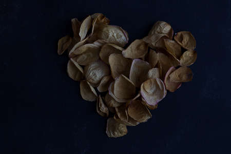 Heart shape flower plattersの写真素材