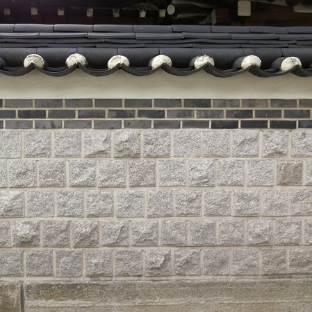 brick wall texture, Korean styleの写真素材