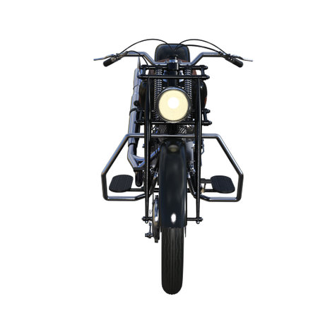 Classic Big Motor isolated 3d renderingの写真素材