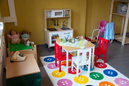 a playing area for children at a kindergartenの写真素材