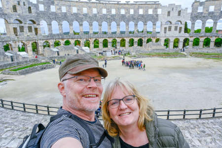 old amphitheater called Arena in Pula Croatia15 may 2019のeditorial素材