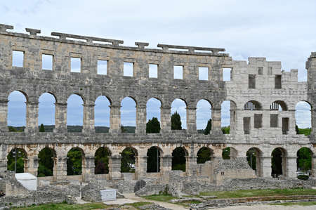 old amphitheater called Arena in Pula Croatia15 may 2019のeditorial素材