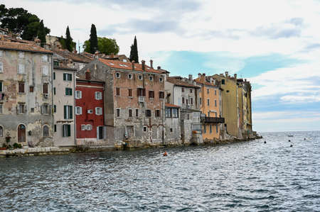 15 may 2019 Old town and harbor Rovinj Istria Croatiaのeditorial素材