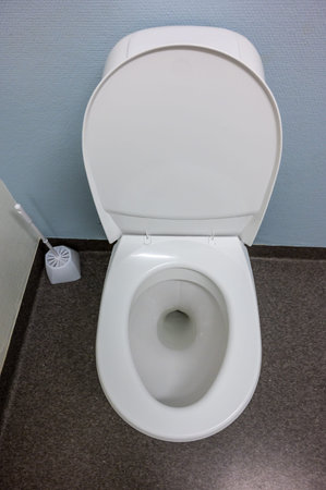 toilet stool in a public restroom in Sweden