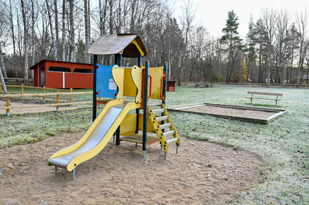 sandbox and slid at playing area in november