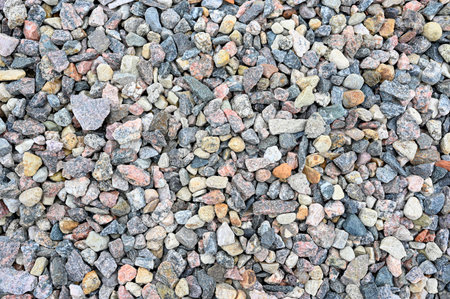 closeup of grey gravel on garden path