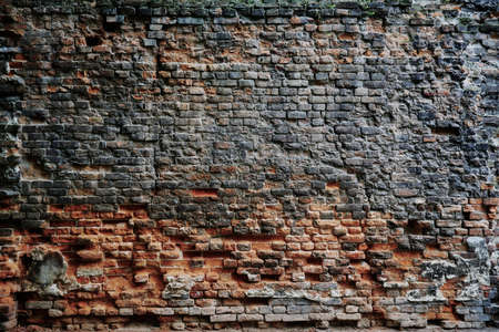 Very old brick wallの写真素材
