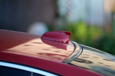 Fins on a chamber roof of a spot carの写真素材