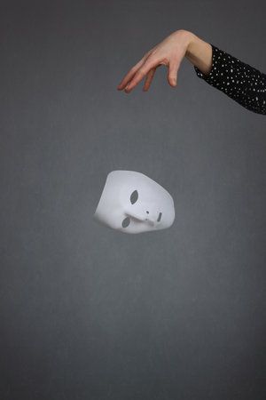 The Mask is a symbol of duplicity.の写真素材