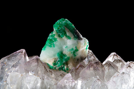 A beautiful little emerald, a rare precious stonesの写真素材
