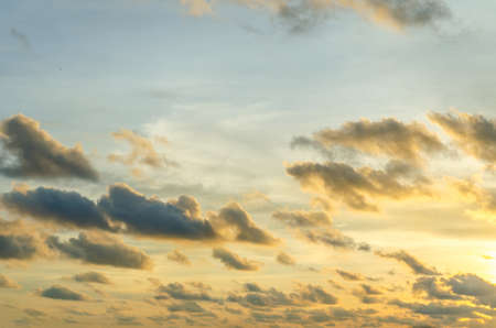 Sunset sky and cloudの写真素材