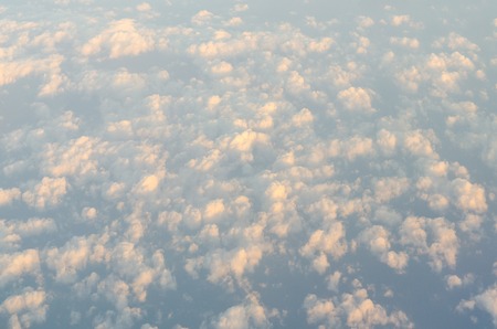 Above the cloud view from airplaneの写真素材