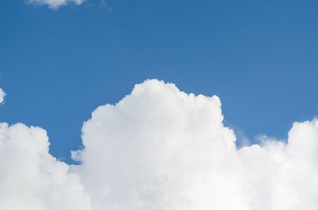 Big white cloud and blue skyの写真素材