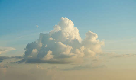 Big cloud and sunset sky