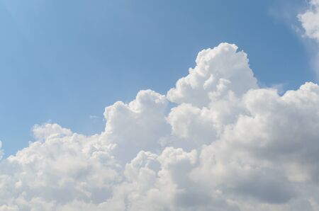 Big white cloud and blue skyの写真素材