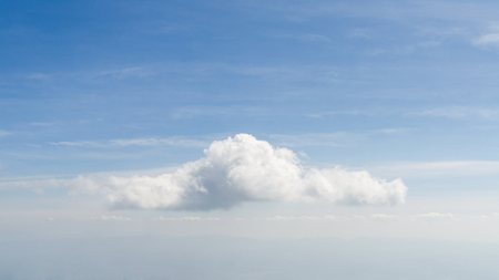 Beautiful white cloud on blue skyの写真素材