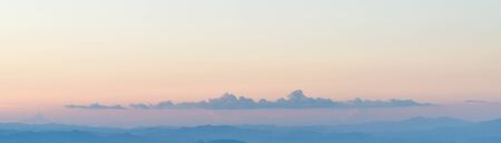 Beautiful sunset sky and long cloud at twilight time