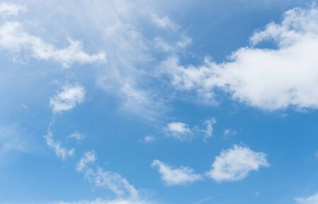 White cloud and blue sky in morningの写真素材