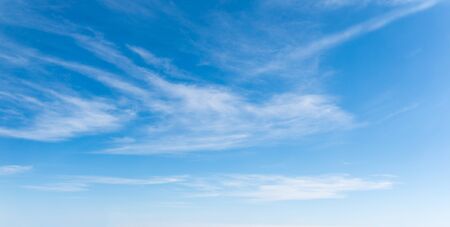 White cloud and blue sky in morningの写真素材