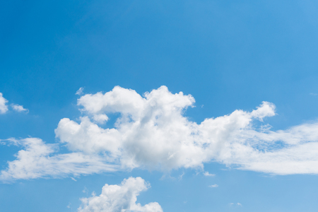 White cloud and blue sky in the morningの写真素材