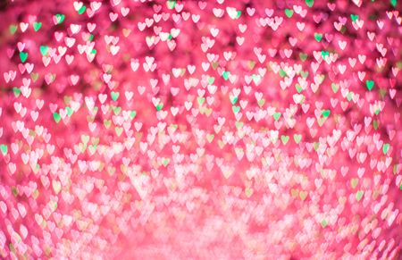 Heart shape bokeh abstract backgroundの写真素材