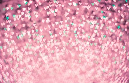 Heart shape bokeh abstract backgroundの写真素材