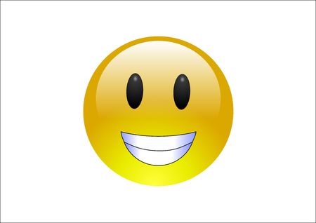 Aqua Emoticons - Grinの写真素材