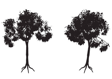 Vector Tree Silhouette 3のイラスト素材