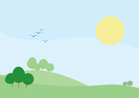 Pastel Backgrounds - Hillsideのイラスト素材
