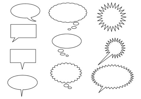Real Simple Speech Bubblesのイラスト素材