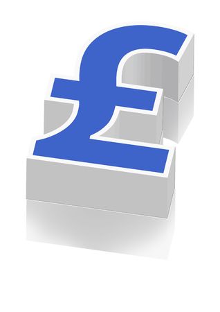 3D render of a Pound Signの写真素材