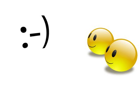 Aqua Emoticons - 3d Meet 2dの写真素材