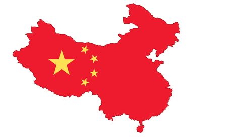 2D Map of mainland Chinaのeditorial素材