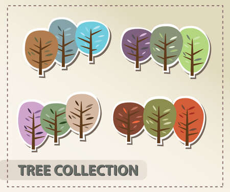 Tree collectionのイラスト素材