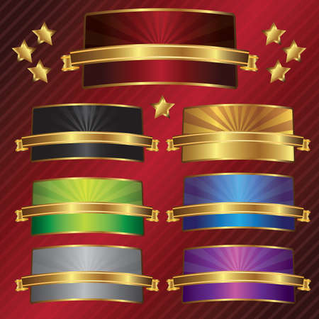 Collection of glossy labels, vectorのイラスト素材