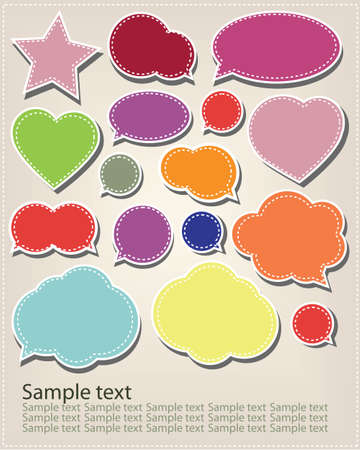 Speak bubbles with sample text messageのイラスト素材