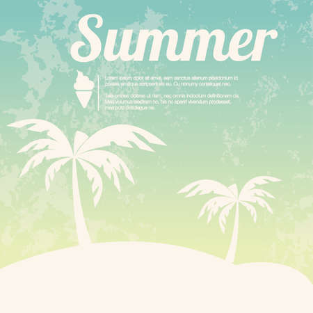 Summer holiday card on grunge background, vectorのイラスト素材