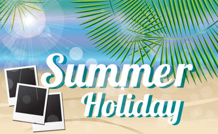 Summer holiday card, vectorのイラスト素材