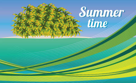 Summer holiday card, vectorのイラスト素材