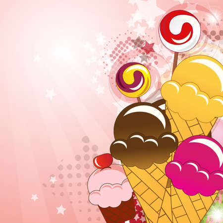 Collection of sweets, vectorのイラスト素材